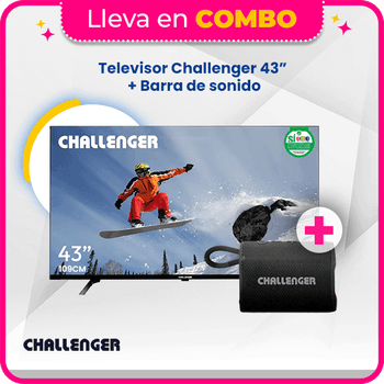 Combo TV  Challenger 43 + Parlante
